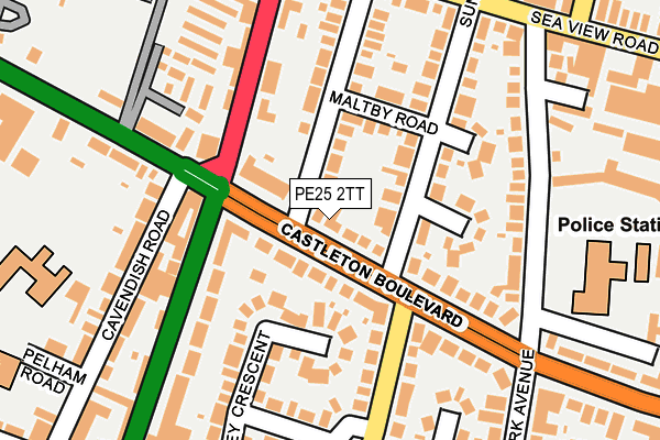 PE25 2TT map - OS OpenMap – Local (Ordnance Survey)