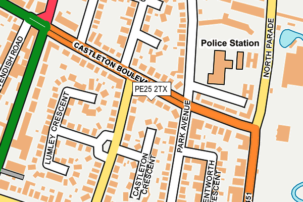 PE25 2TX map - OS OpenMap – Local (Ordnance Survey)