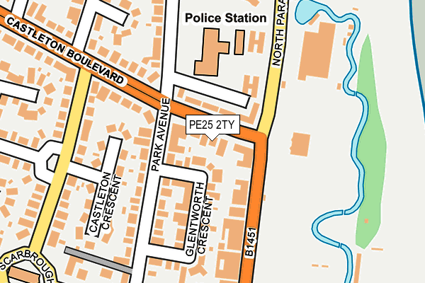 PE25 2TY map - OS OpenMap – Local (Ordnance Survey)