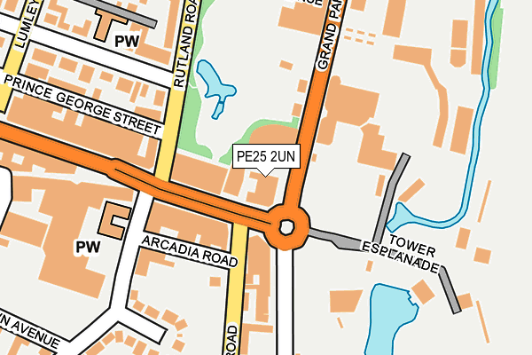 PE25 2UN map - OS OpenMap – Local (Ordnance Survey)