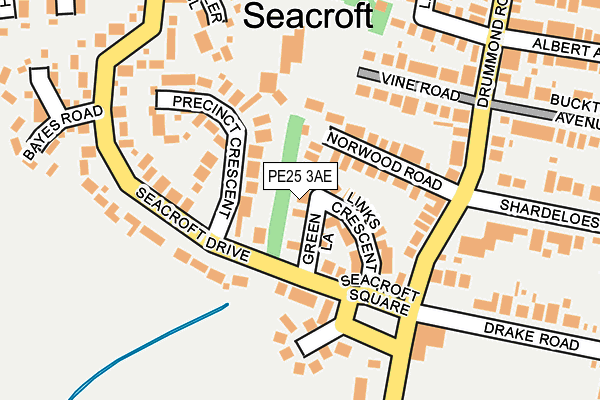 PE25 3AE map - OS OpenMap – Local (Ordnance Survey)