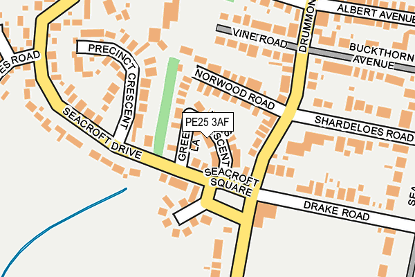 PE25 3AF map - OS OpenMap – Local (Ordnance Survey)