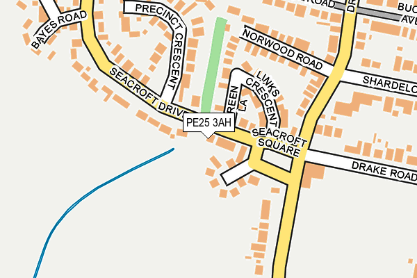 PE25 3AH map - OS OpenMap – Local (Ordnance Survey)