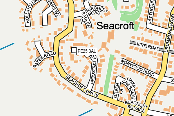 PE25 3AL map - OS OpenMap – Local (Ordnance Survey)