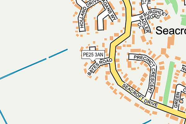 PE25 3AN map - OS OpenMap – Local (Ordnance Survey)