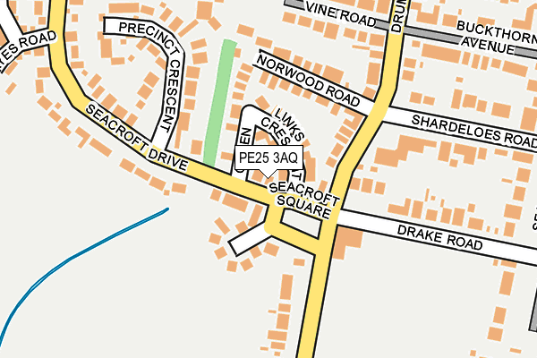 PE25 3AQ map - OS OpenMap – Local (Ordnance Survey)
