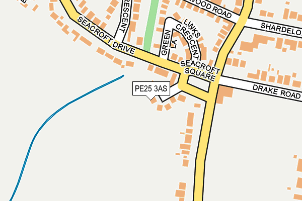 PE25 3AS map - OS OpenMap – Local (Ordnance Survey)