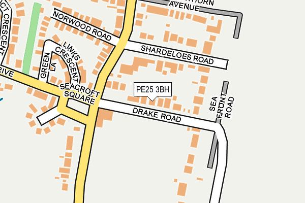 PE25 3BH map - OS OpenMap – Local (Ordnance Survey)