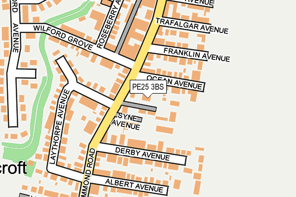 PE25 3BS map - OS OpenMap – Local (Ordnance Survey)