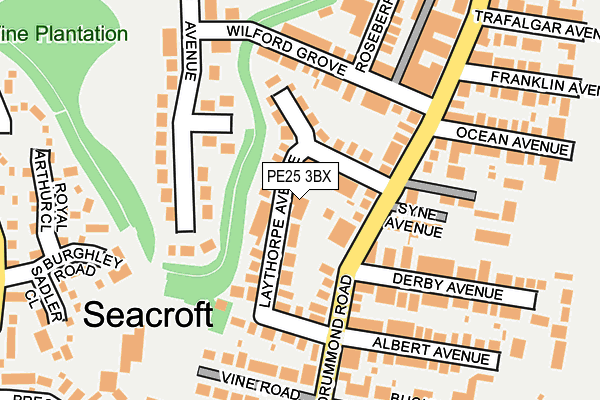 PE25 3BX map - OS OpenMap – Local (Ordnance Survey)