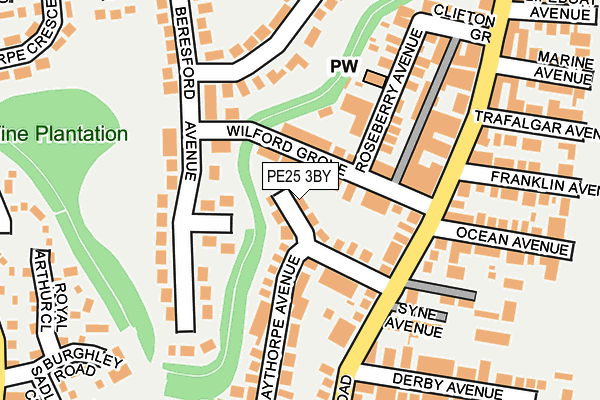 PE25 3BY map - OS OpenMap – Local (Ordnance Survey)