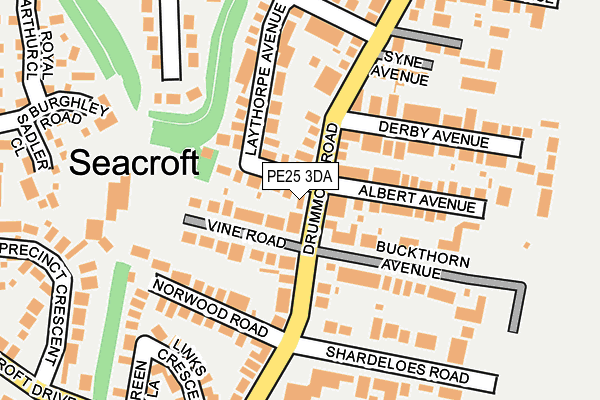PE25 3DA map - OS OpenMap – Local (Ordnance Survey)