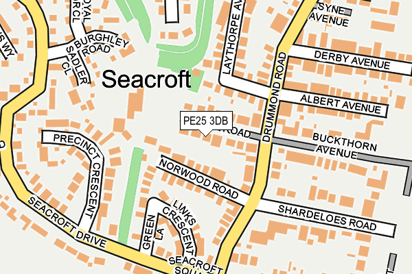 PE25 3DB map - OS OpenMap – Local (Ordnance Survey)