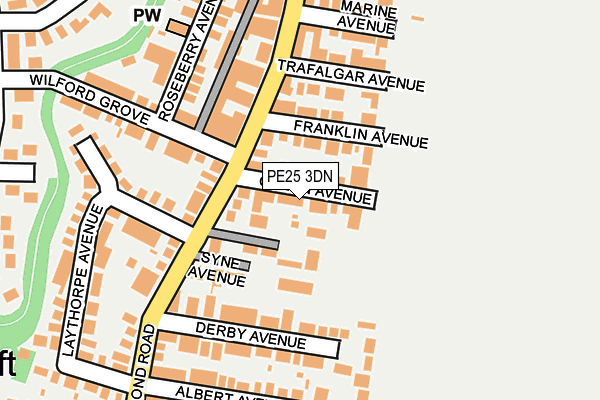 PE25 3DN map - OS OpenMap – Local (Ordnance Survey)