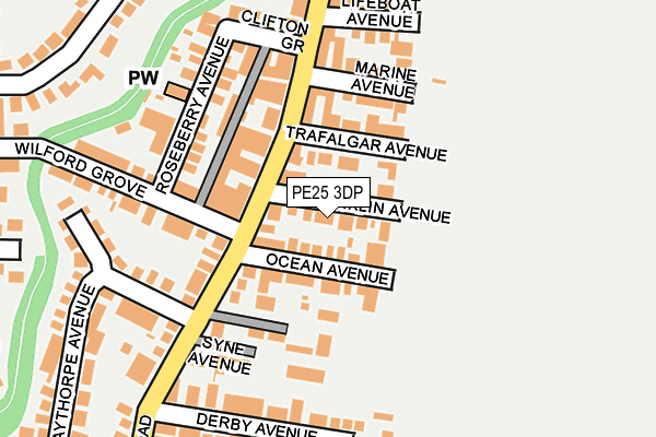 PE25 3DP map - OS OpenMap – Local (Ordnance Survey)