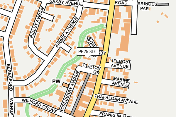 PE25 3DT map - OS OpenMap – Local (Ordnance Survey)