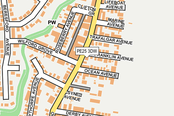 PE25 3DW map - OS OpenMap – Local (Ordnance Survey)