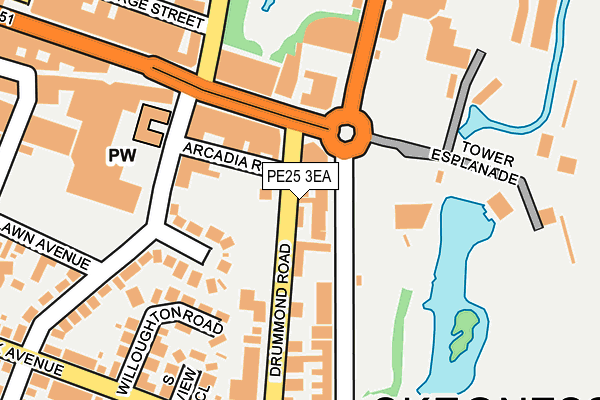 PE25 3EA map - OS OpenMap – Local (Ordnance Survey)