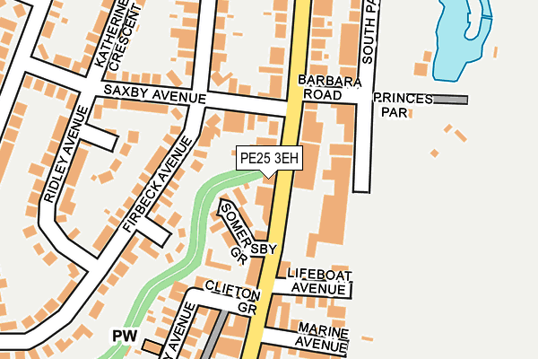 PE25 3EH map - OS OpenMap – Local (Ordnance Survey)