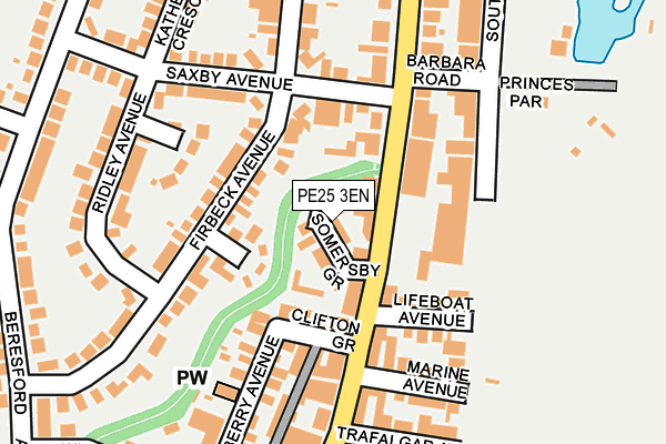 PE25 3EN map - OS OpenMap – Local (Ordnance Survey)