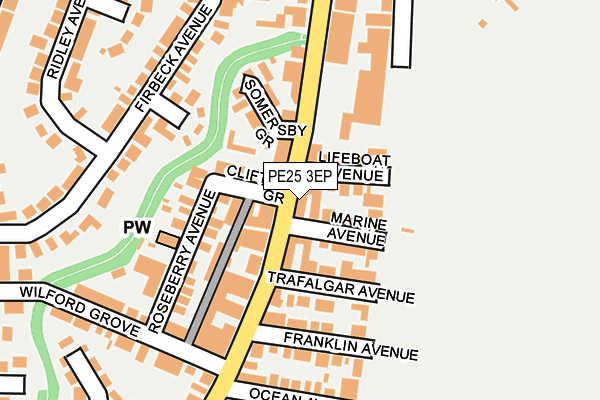 PE25 3EP map - OS OpenMap – Local (Ordnance Survey)
