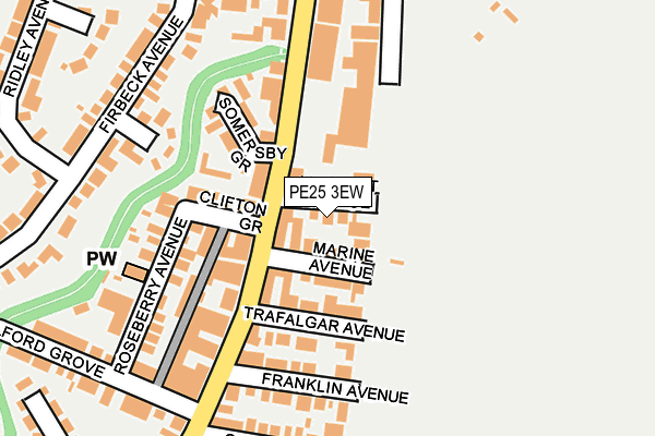 PE25 3EW map - OS OpenMap – Local (Ordnance Survey)