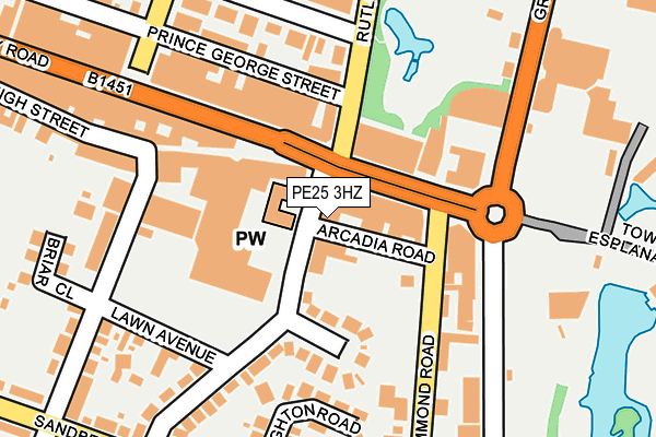 PE25 3HZ map - OS OpenMap – Local (Ordnance Survey)