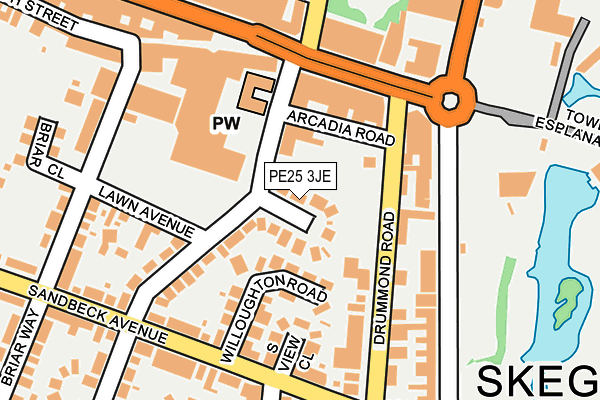 PE25 3JE map - OS OpenMap – Local (Ordnance Survey)