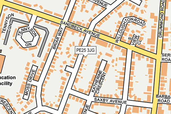 PE25 3JG map - OS OpenMap – Local (Ordnance Survey)