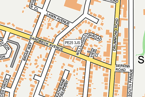 PE25 3JS map - OS OpenMap – Local (Ordnance Survey)