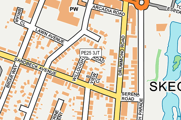 PE25 3JT map - OS OpenMap – Local (Ordnance Survey)