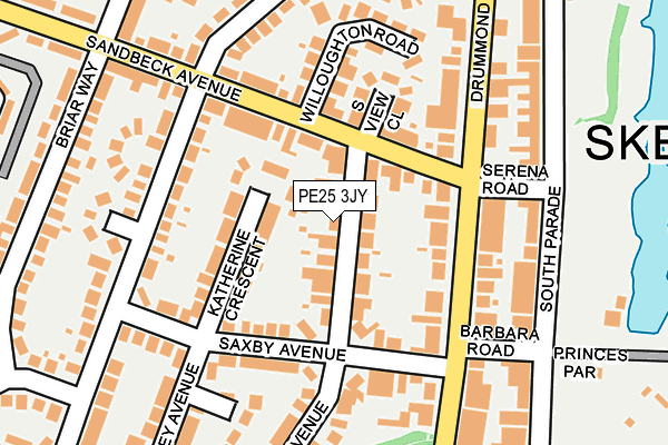 PE25 3JY map - OS OpenMap – Local (Ordnance Survey)