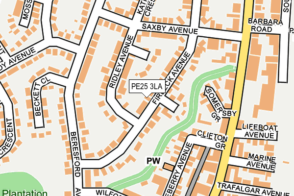 PE25 3LA map - OS OpenMap – Local (Ordnance Survey)