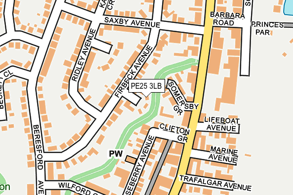 PE25 3LB map - OS OpenMap – Local (Ordnance Survey)