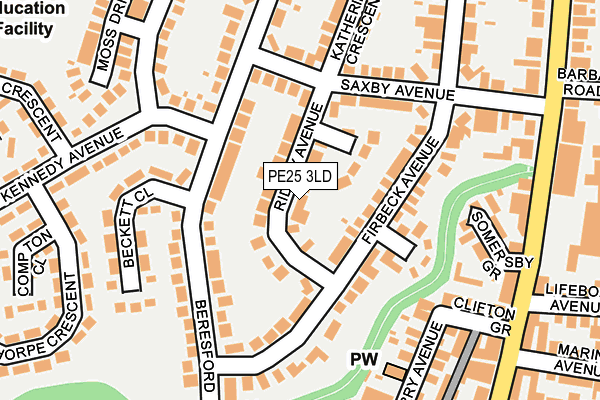 PE25 3LD map - OS OpenMap – Local (Ordnance Survey)