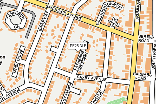 PE25 3LF map - OS OpenMap – Local (Ordnance Survey)