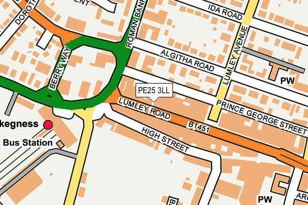 PE25 3LL map - OS OpenMap – Local (Ordnance Survey)