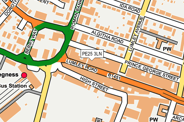PE25 3LN map - OS OpenMap – Local (Ordnance Survey)