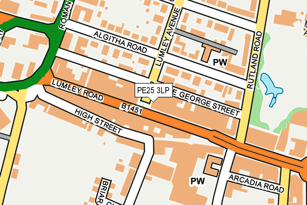 PE25 3LP map - OS OpenMap – Local (Ordnance Survey)