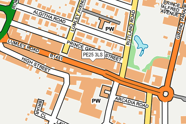PE25 3LS map - OS OpenMap – Local (Ordnance Survey)