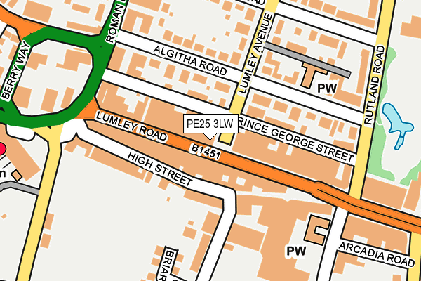 PE25 3LW map - OS OpenMap – Local (Ordnance Survey)