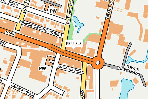 PE25 3LZ map - OS OpenMap – Local (Ordnance Survey)