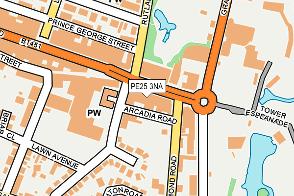 PE25 3NA map - OS OpenMap – Local (Ordnance Survey)