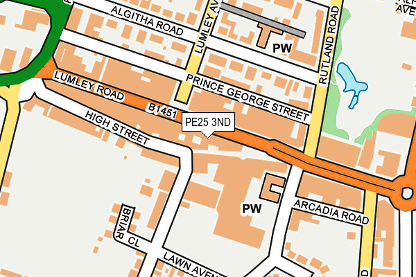 PE25 3ND map - OS OpenMap – Local (Ordnance Survey)