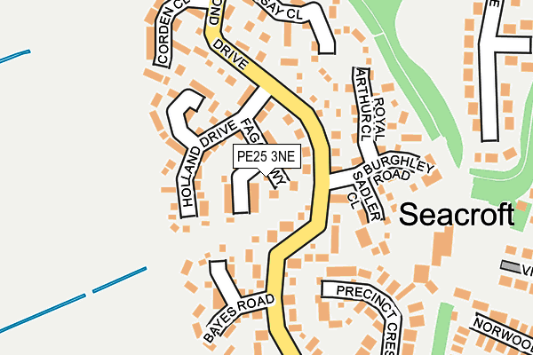 PE25 3NE map - OS OpenMap – Local (Ordnance Survey)