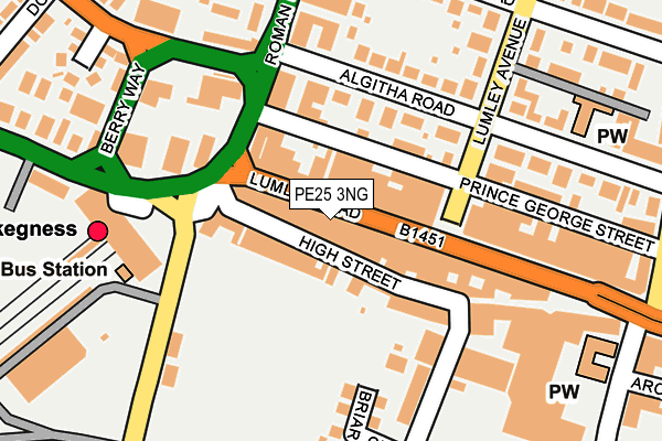 PE25 3NG map - OS OpenMap – Local (Ordnance Survey)