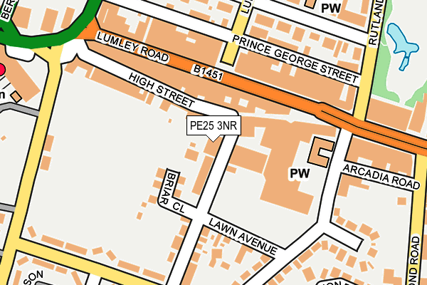 PE25 3NR map - OS OpenMap – Local (Ordnance Survey)