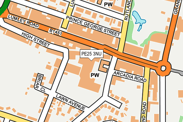 PE25 3NU map - OS OpenMap – Local (Ordnance Survey)