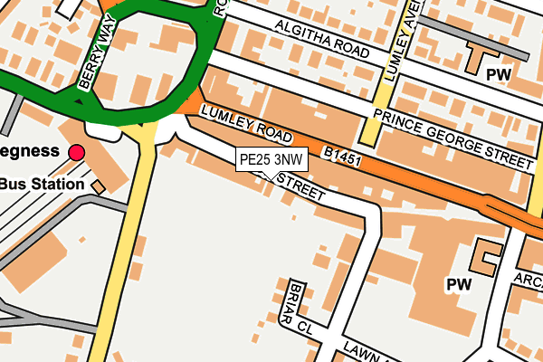 PE25 3NW map - OS OpenMap – Local (Ordnance Survey)