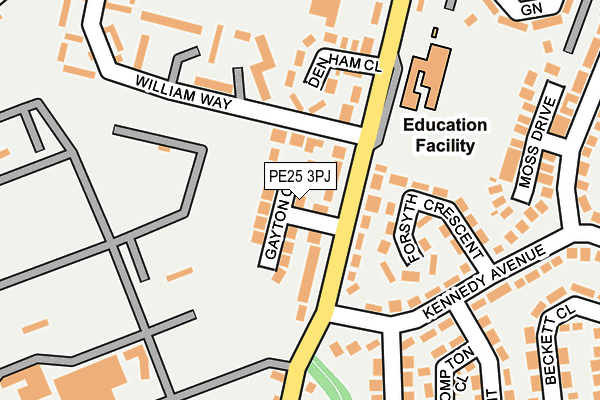 PE25 3PJ map - OS OpenMap – Local (Ordnance Survey)